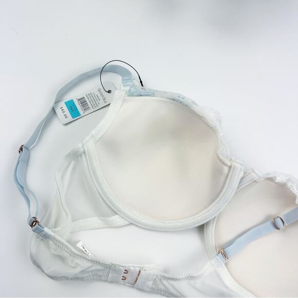 Skarlett Blue White and Blue Lace Amour Bra Size 34C - Picture 4 of 4